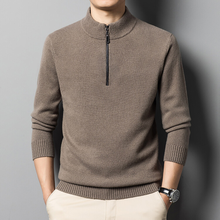Warum wird der schwere Wollpullover mit halbem Reißverschluss zu einem Must-Have für die Wintergarderobe?