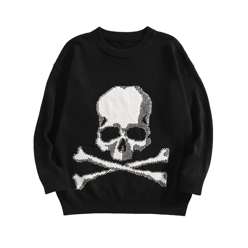 Halloween Crew Neck -Strickmenschen -Pullover