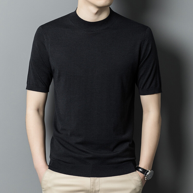 Kurzarm Crew Neck Slim Pullover Pullover